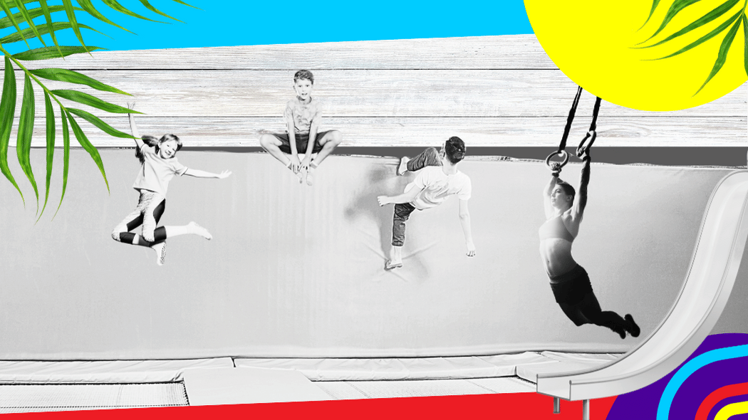 Freestyle Trampolinpark mit High Performance und Airbags