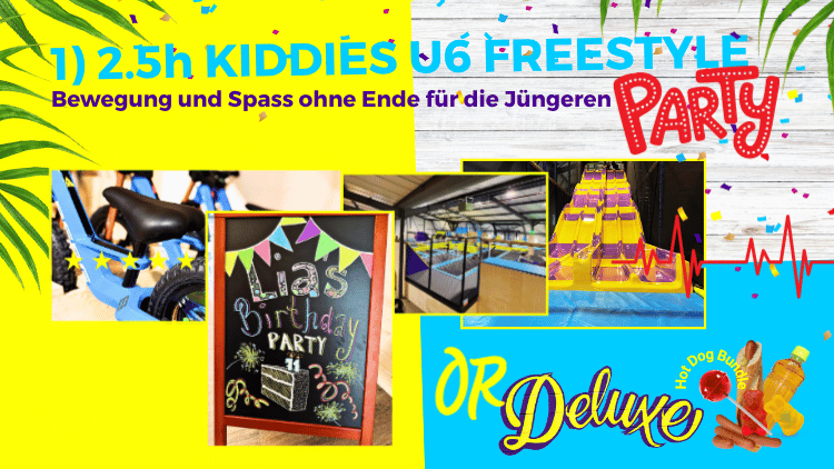 1. 2.5h Kiddies u6 freestyle party