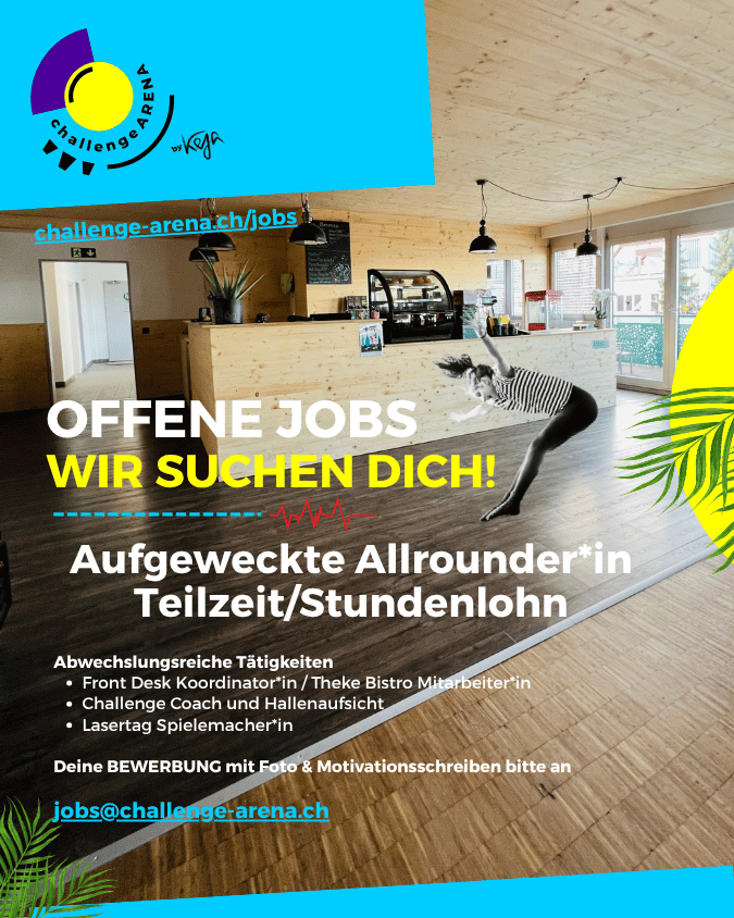 Jobs challenge ARENA Mitarbeiterin gesucht_allrounderin