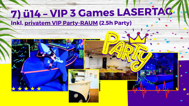ü14 VIP 3 Games Lasertag mit privatem Party-Raum